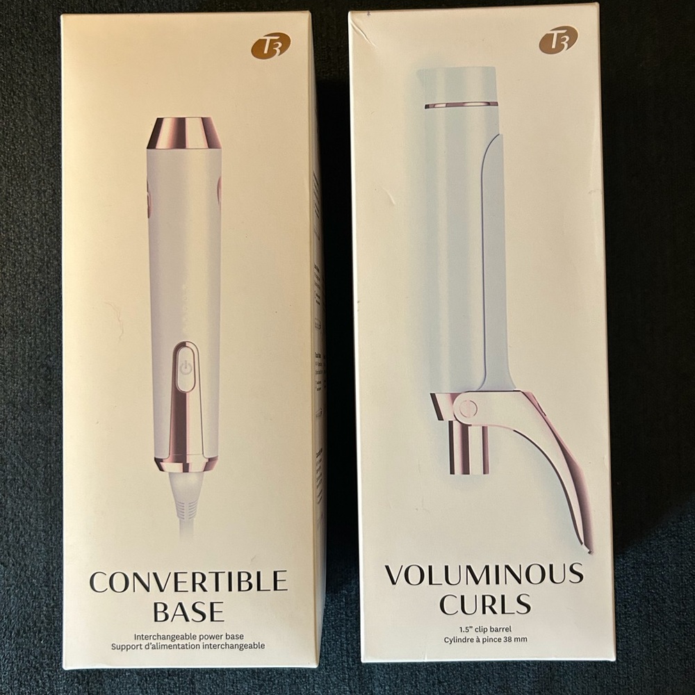 T3 Convertible base & 1.5” curling iron attachment